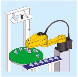 Giải pháp Giá cánh tay rô-bốt Fanuc Theo dõi trực quan thấp đối với phôi ngẫu nhiên bị rối loạn
