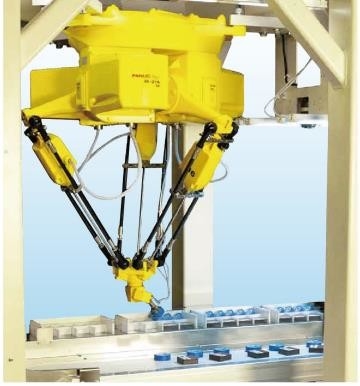 Cánh tay robot song song 4 dof lắp ráp cánh tay robot Fanuc Fist Radius 800mm Xử lý hậu cần