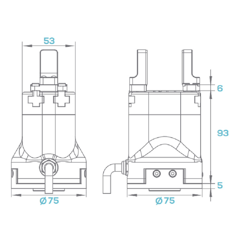 0.5kg Capacity Load Robotic Arm Gripper với bảo vệ IP54 cho robot công nghiệp