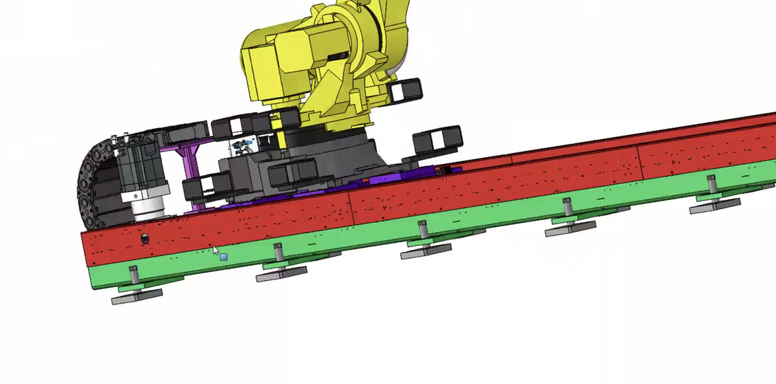 Tốc độ chạy đường ray tuyến tính robot hiệu quả 1 - 3m/s thích hợp cho lắp đặt tối đa 3 đơn vị