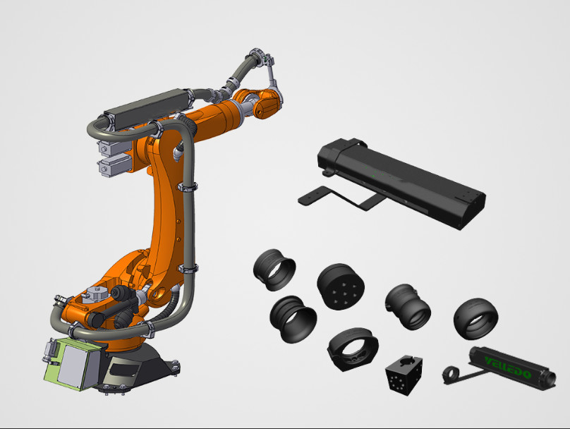 Bộ trang phục robot tùy chỉnh với vật liệu lõi cao su cho các ứng dụng hàn