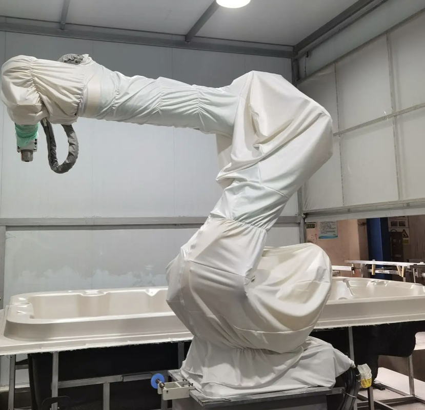 Sửa hàng sơn robot bảo vệ nắp loại tích hợp polyester chống tĩnh