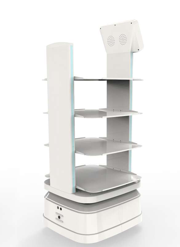 Tiến bộ 6.5 Inch Hub Motor Autonomous Mobile Robot 500x Thời lượng pin 4cm Crossing