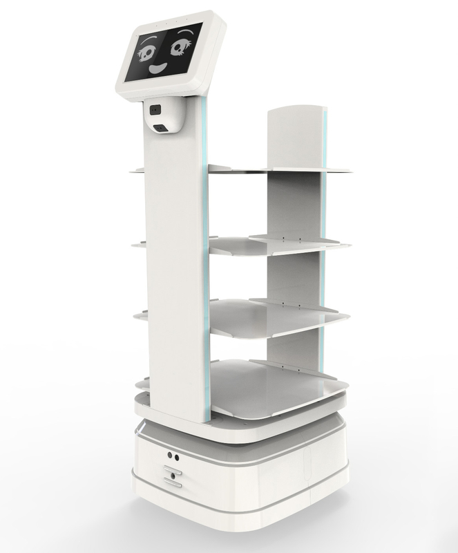 Tiến bộ 6.5 Inch Hub Motor Autonomous Mobile Robot 500x Thời lượng pin 4cm Crossing