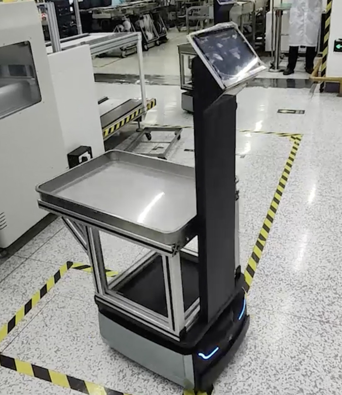 Tốc độ Robot di động tự trị Thời gian sử dụng pin dài bánh xe lái kép sạc phù hợp với tiêu chuẩn quốc gia