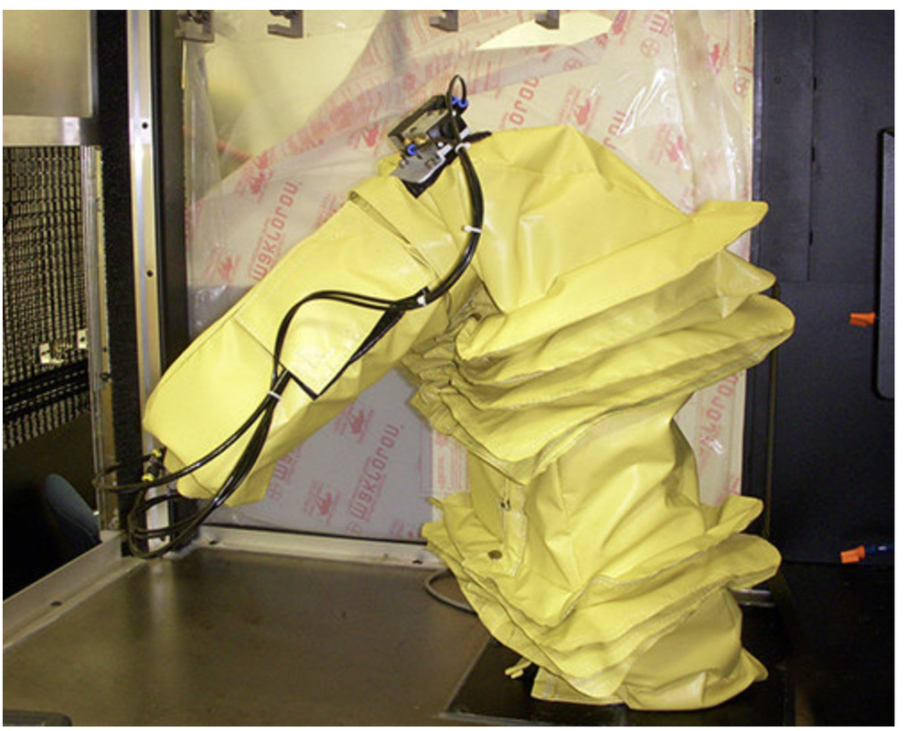 Robot công nghiệp bảo vệ phủ chống nước chống bụi áo giáp cho ABB FANUC KUKA YASKAWA UR Zipper Velcro