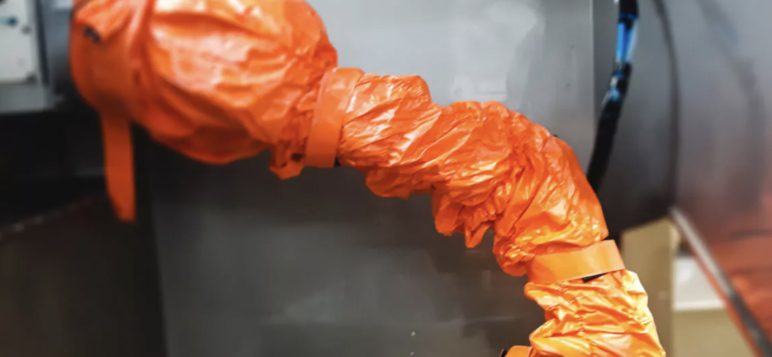 Ứng dụng tùy chỉnh vỏ giáp robot chống nước polyurethane cho các mô hình ABB/FANUC/KUKA/YASKAWA/UR